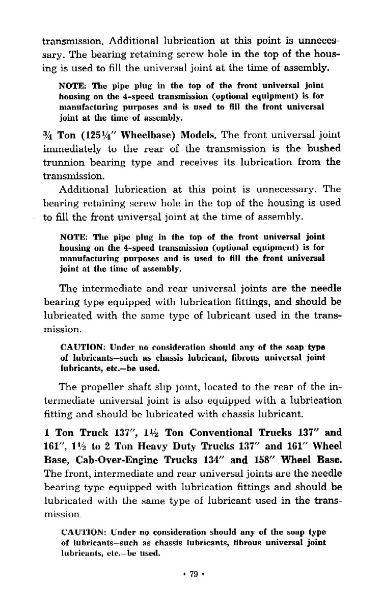 1952 Chevrolet Trucks Operators Manual Page 33